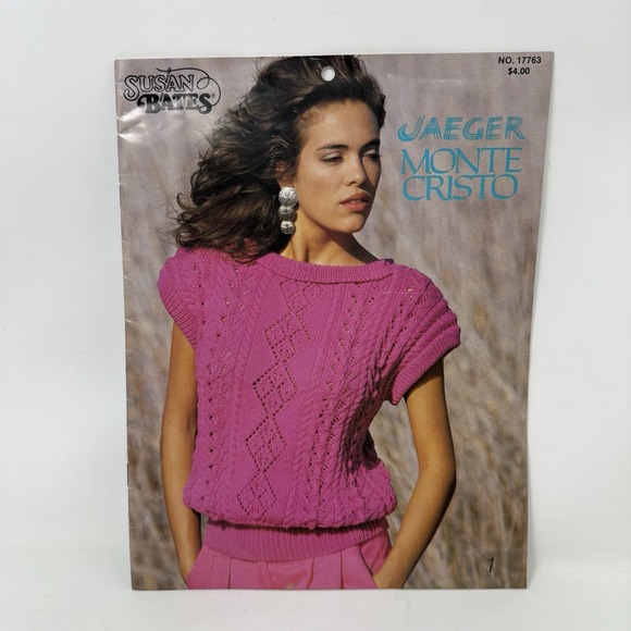 Patons Other - Jaeger Monte Cristo Susan Bates 1986 No 17763, Vintage Knit and Crochet Patterns